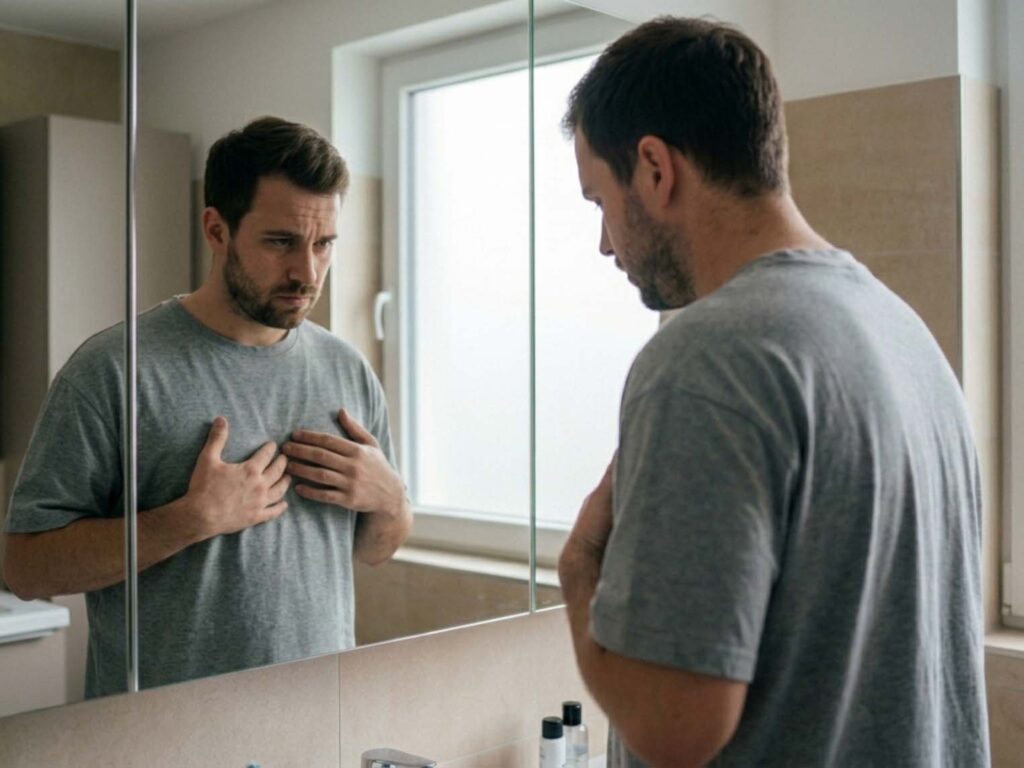Ginecomastia en hombres adultos y envejecimiento